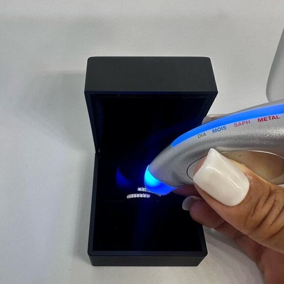 Moissanite Diamond Band Split Half Eternity Stackable Ring 18k Plated Adjustable - Picture 5 of 16